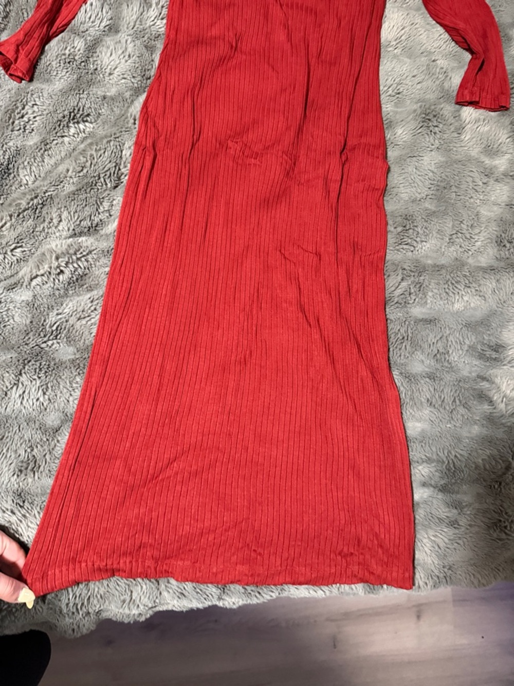 a.new day Ribbed Mock Neck dress Rust Size Small - Picture 3 of 7